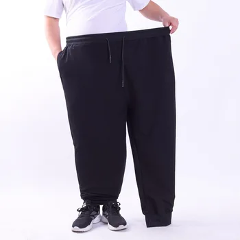 Обикновена широки мъжки панталони на Супер Свободни Разтеглив Зреещи Памучни Спортни Панталони Ежедневни Панталони Големи Размери Плюс 10XL